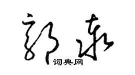 梁錦英郭泰草書個性簽名怎么寫