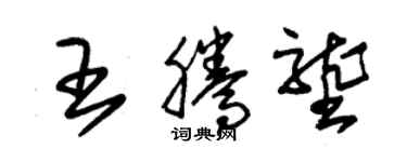 朱錫榮王騰壟草書個性簽名怎么寫