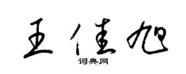 梁錦英王佳旭草書個性簽名怎么寫