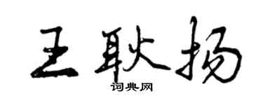 曾慶福王耿揚行書個性簽名怎么寫