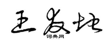 曾慶福王友地草書個性簽名怎么寫