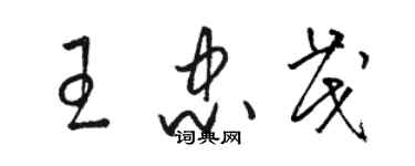 駱恆光王忠茂草書個性簽名怎么寫