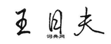 駱恆光王日夫行書個性簽名怎么寫