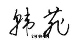 駱恆光韓菲草書個性簽名怎么寫