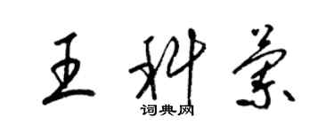 梁錦英王科蘭草書個性簽名怎么寫