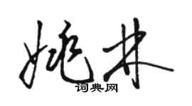 駱恆光姚林草書個性簽名怎么寫