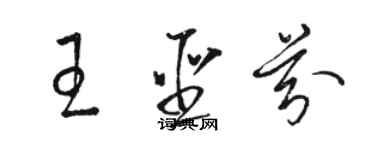 駱恆光王聖芬草書個性簽名怎么寫