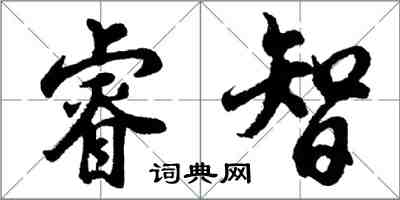 胡問遂睿智行書怎么寫