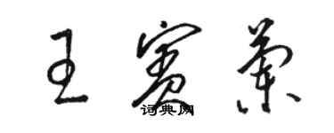 駱恆光王賓蘭草書個性簽名怎么寫