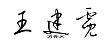 梁錦英王建霓草書個性簽名怎么寫