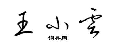 梁錦英王小雲草書個性簽名怎么寫