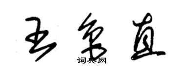 朱錫榮王魯直草書個性簽名怎么寫