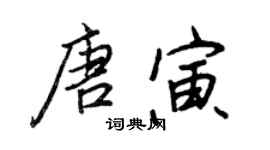 王正良唐寅行書個性簽名怎么寫
