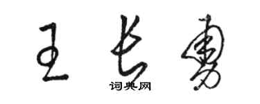 駱恆光王長勇草書個性簽名怎么寫