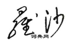 駱恆光羅沙草書個性簽名怎么寫