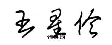 朱錫榮王星伶草書個性簽名怎么寫