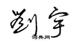 曾慶福劉宇草書個性簽名怎么寫
