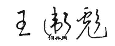 駱恆光王衛彪草書個性簽名怎么寫