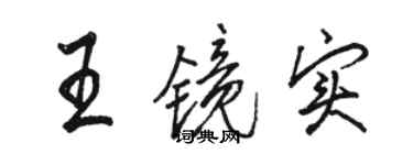 駱恆光王鏡實行書個性簽名怎么寫