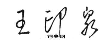 駱恆光王印泉草書個性簽名怎么寫