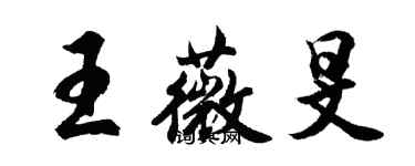 胡問遂王薇旻行書個性簽名怎么寫