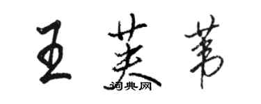 駱恆光王芙葦行書個性簽名怎么寫