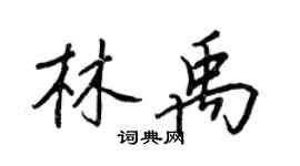 王正良林禹行書個性簽名怎么寫