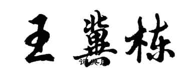 胡問遂王冀棟行書個性簽名怎么寫