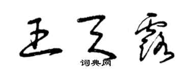 曾慶福王天露草書個性簽名怎么寫