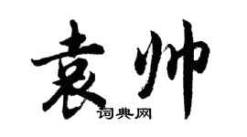 胡問遂袁帥行書個性簽名怎么寫