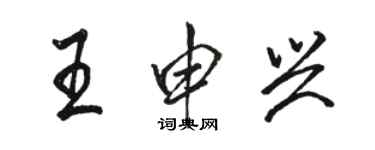 駱恆光王申興行書個性簽名怎么寫