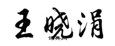 胡問遂王曉涓行書個性簽名怎么寫