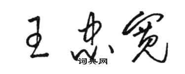 駱恆光王忠寬草書個性簽名怎么寫