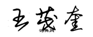 朱錫榮王茂奎草書個性簽名怎么寫