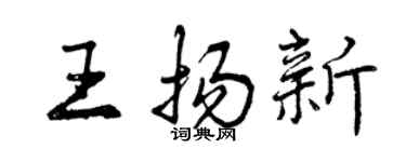 曾慶福王揚新行書個性簽名怎么寫