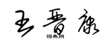 朱錫榮王晉康草書個性簽名怎么寫