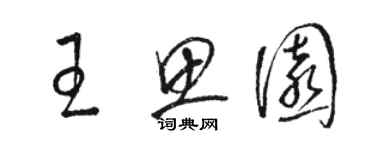 駱恆光王思園草書個性簽名怎么寫