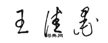 駱恆光王佳墨草書個性簽名怎么寫