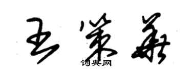 朱錫榮王策華草書個性簽名怎么寫