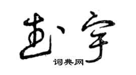 曾慶福武宇草書個性簽名怎么寫