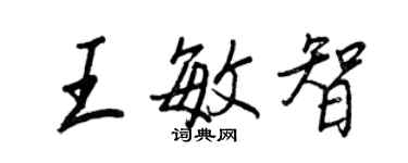 王正良王敏智行書個性簽名怎么寫
