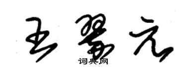 朱錫榮王翠元草書個性簽名怎么寫