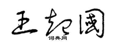 曾慶福王起國草書個性簽名怎么寫