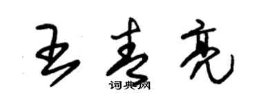 朱錫榮王青亮草書個性簽名怎么寫