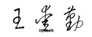 駱恆光王愛勤草書個性簽名怎么寫