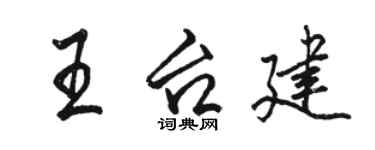 駱恆光王台建行書個性簽名怎么寫