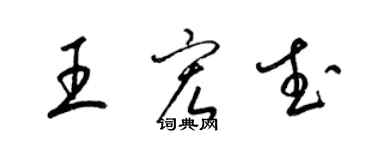 梁錦英王宏武草書個性簽名怎么寫