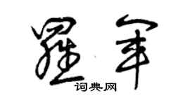 曾慶福羅軍草書個性簽名怎么寫