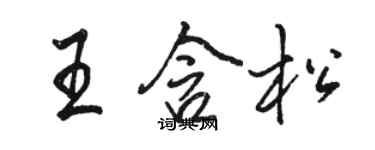 駱恆光王含松行書個性簽名怎么寫