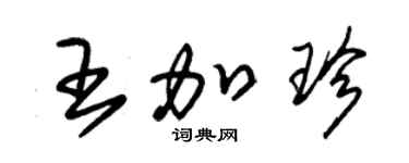 朱錫榮王加珍草書個性簽名怎么寫